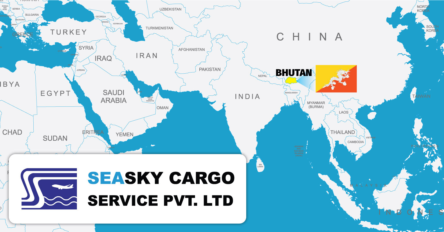 Sea-Sky-Cargo-Bhutan-Map