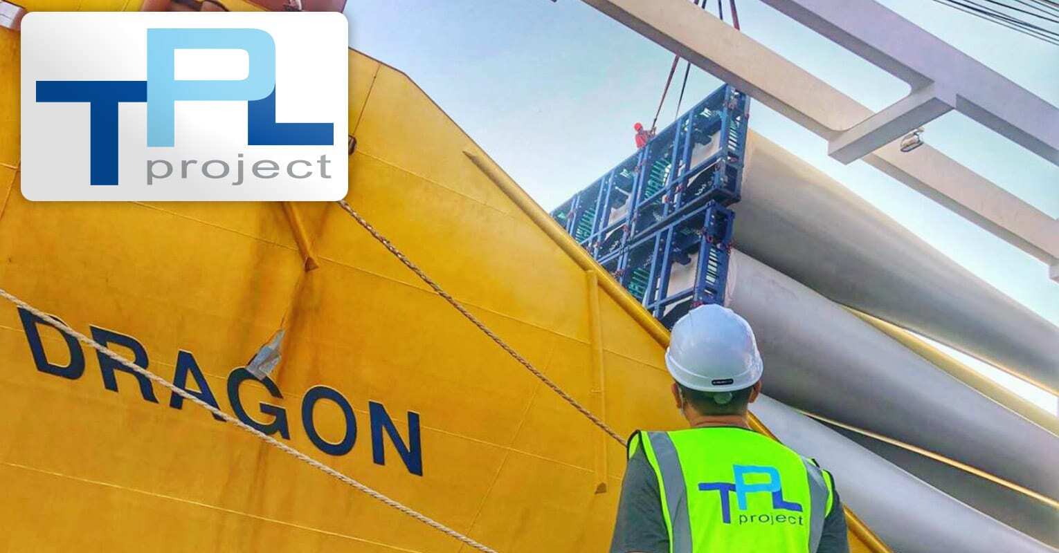 TPL Project Loaded 21 pcs of G126 Wind Turbine Blades at Shanghai Luojing Breakbulk Terminal Destined for the US Under FAS Terms