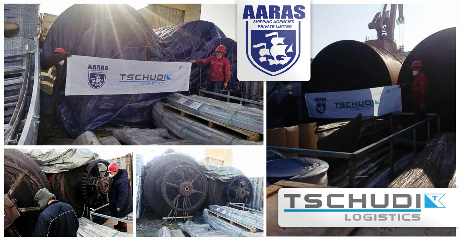 Aaras Shipping and Tschudi Logistics Cooperated to Delivery 2 x 35mt Rollers ex-Tianjin to Karachi