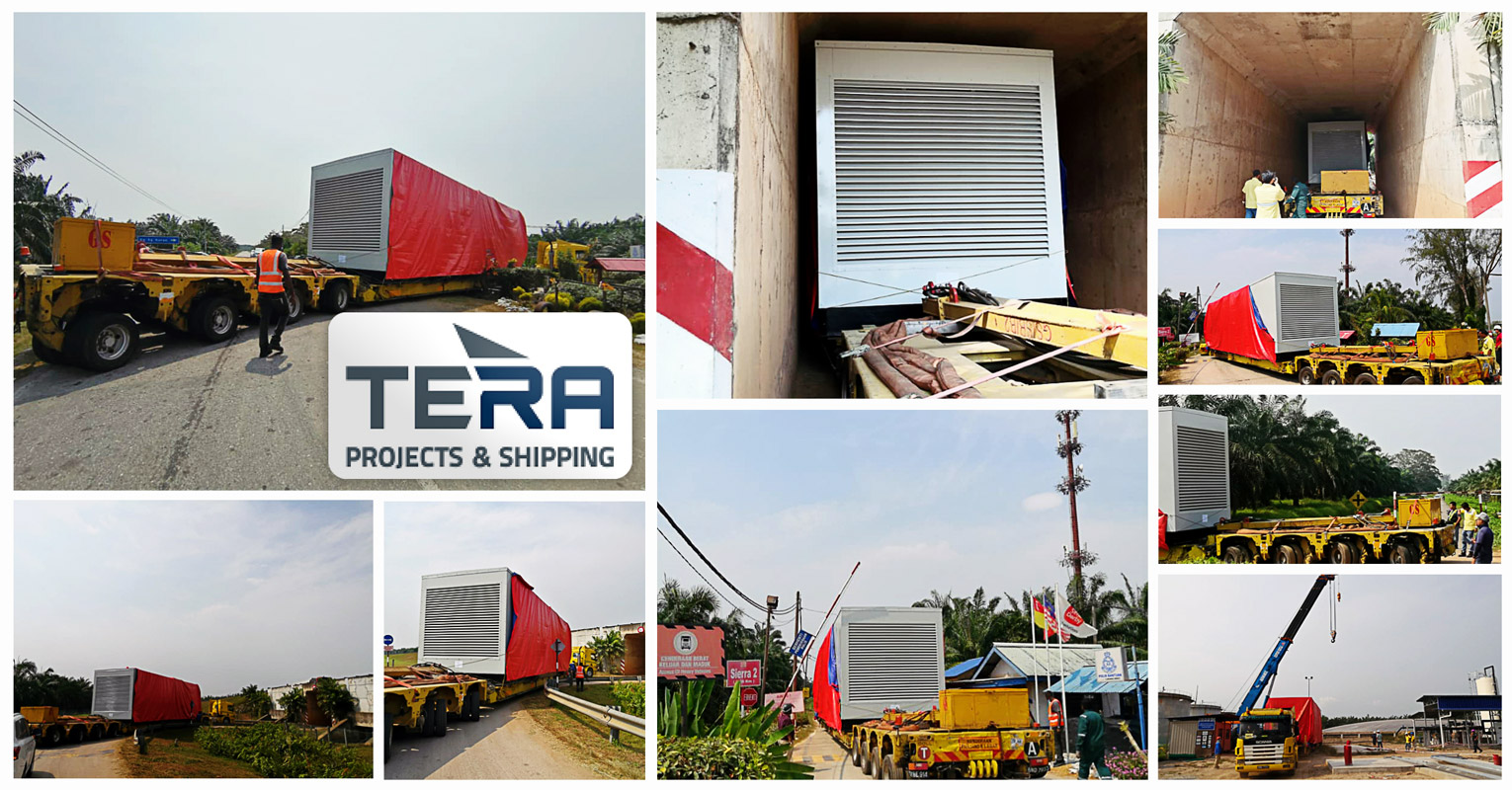 Tera Projects Handled the Transport of Oversized Cargo Around Sharp Corners and a Tight Underpass using their Own Vessel Bridge Low Loader