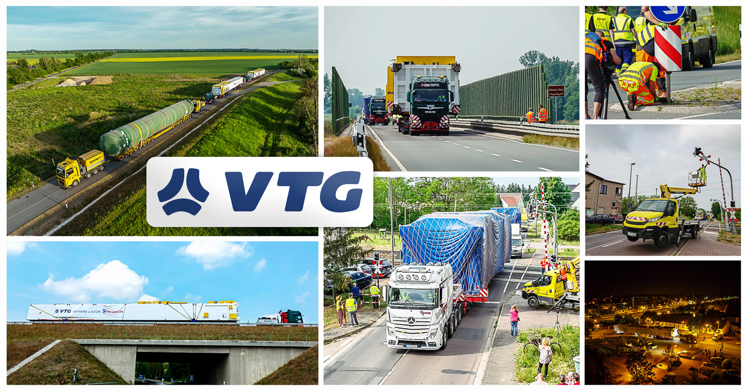 VTG Project Logistic Experts Delivered Five of the Largest & Heaviest Plant there Components for a New Air Separation Plant in Schwarzheide - Brandenburg