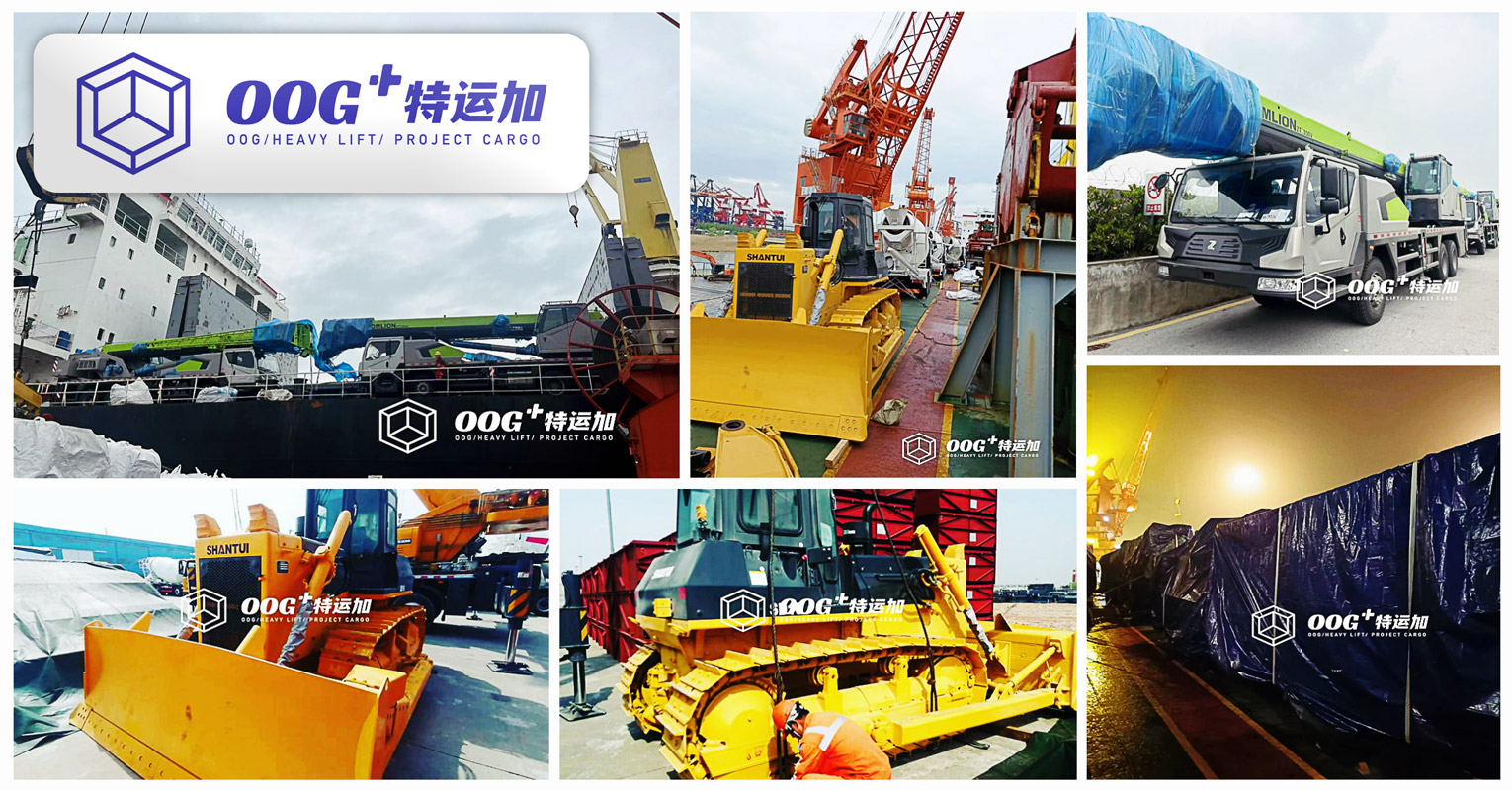 OOG Plus Shipped 4 x Truck Cranes & 1 x Shantui Dozer from Zhangjiagang to Constantza by Breakbulk