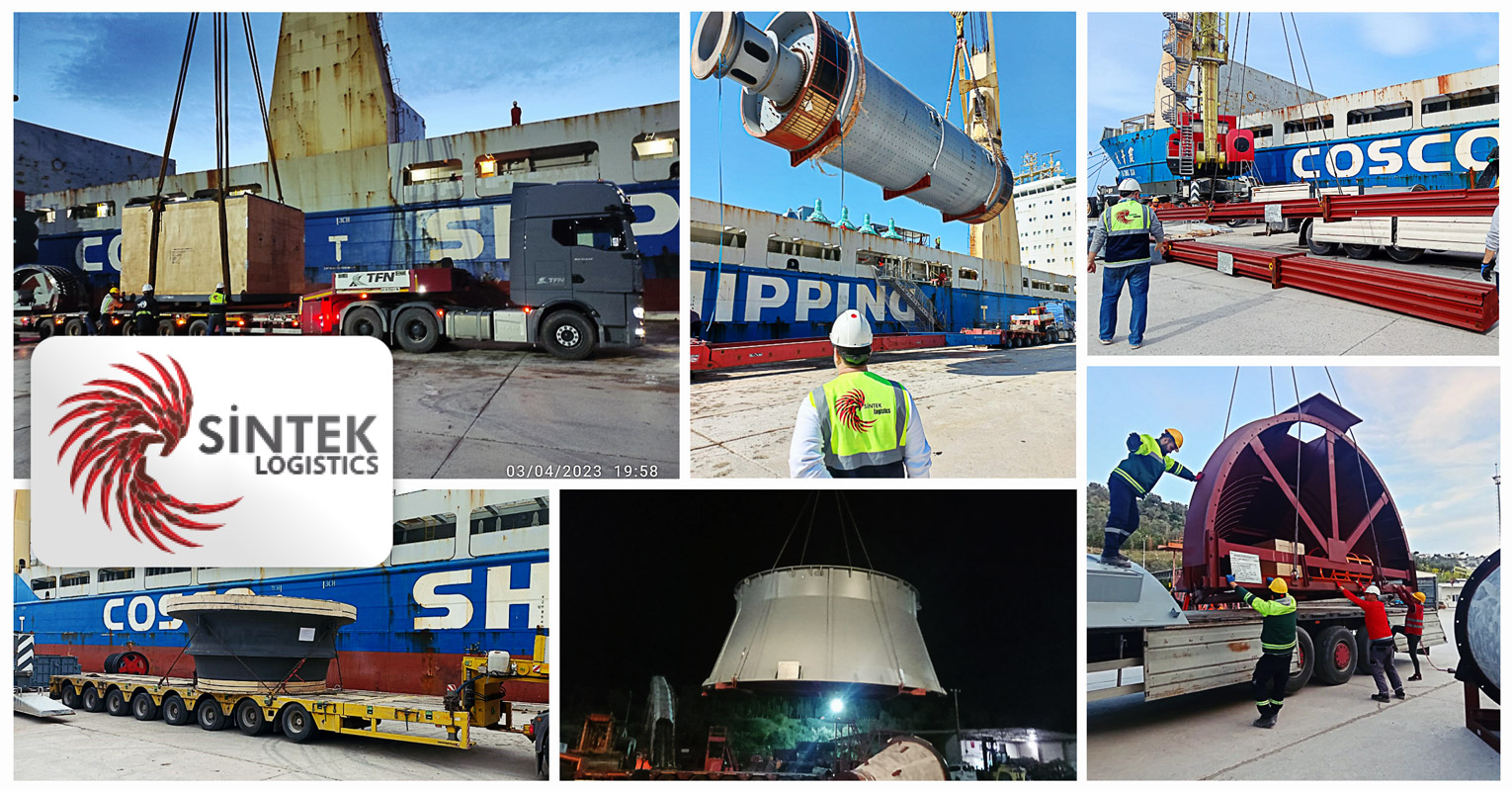 Sintek Logistics successfully delivered 5200 pmt cement factory equipments from China to Turkey