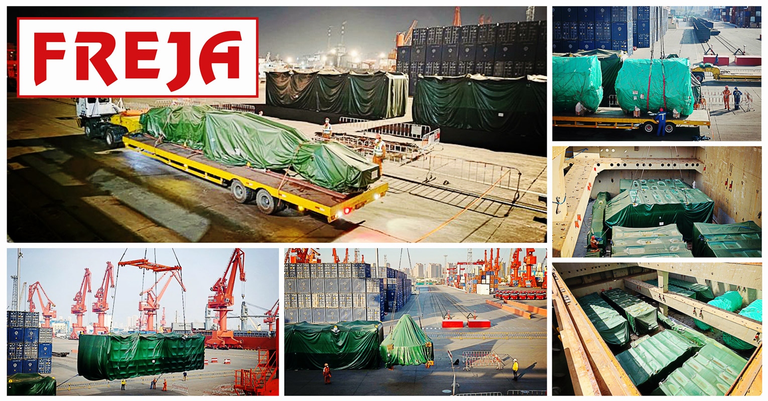Freja China Handled a 11489cbm Shipment of Pulp Equipment (Plate Work & Limestone Tanks) from Qingdao to Singapore