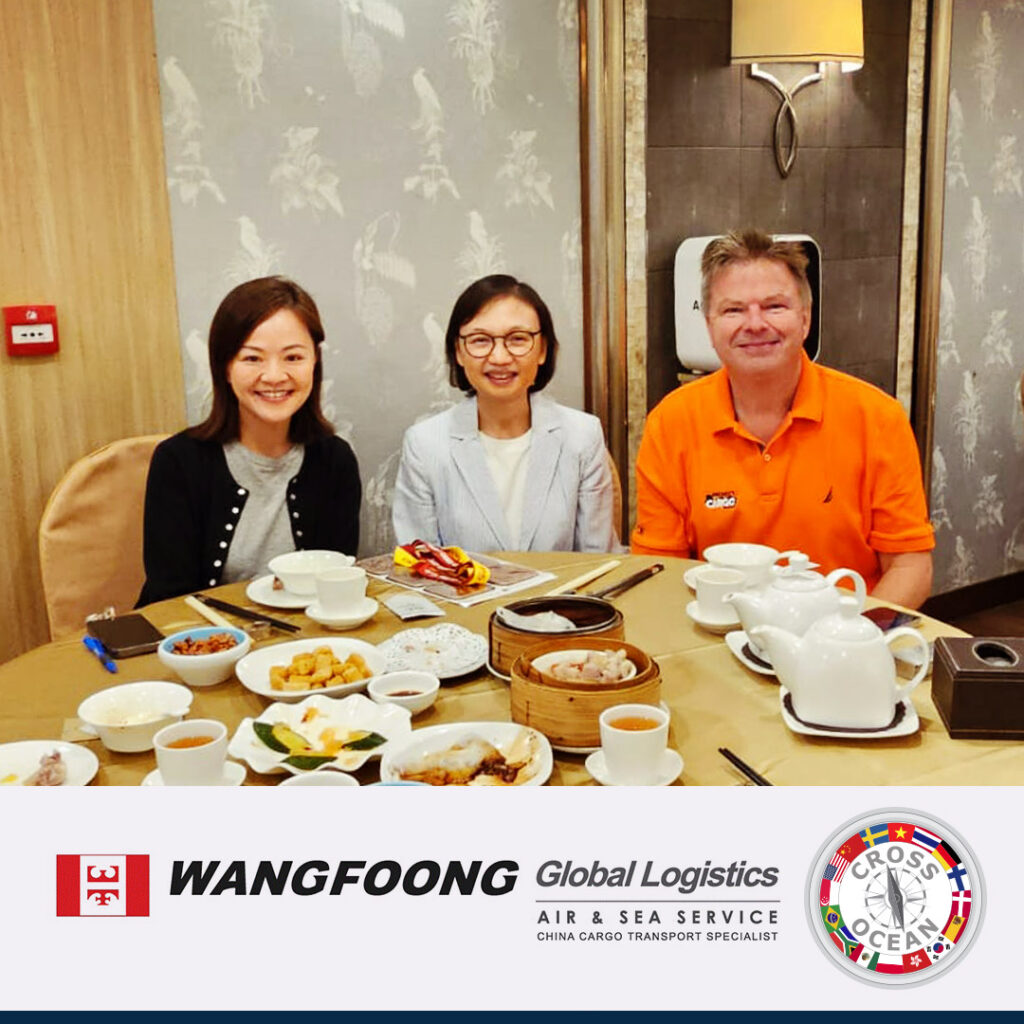 Cross Ocean’s Chairman with Ms. Cecily Chan and Ms. Teresa Szeto of member company Wangfoong Global Logistics in Hong Kong