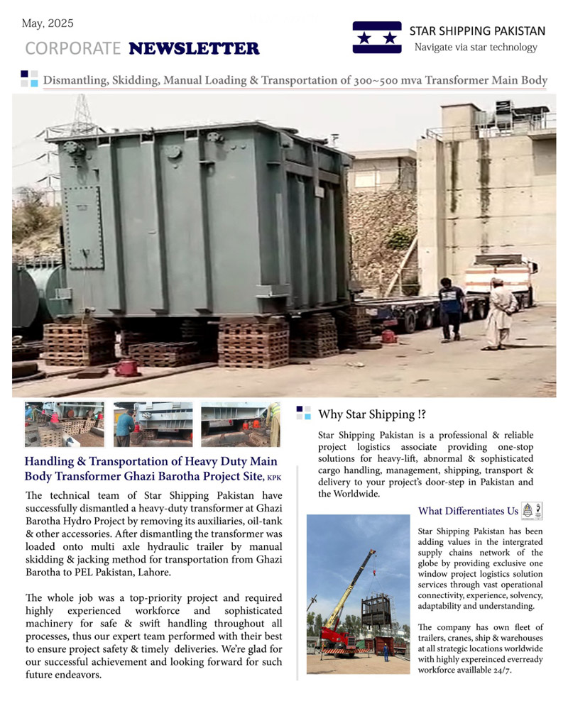 Star Shipping Handled the Complete Logistical Needs of Transporting A Transformer Main Body