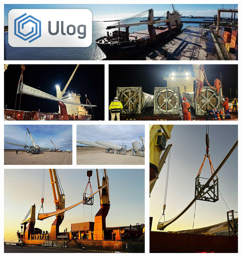 Ulog Argentina Managed the Transportation of Wind Turbine Blades from Suape, Brazil to Puerto Madryn, Argentina