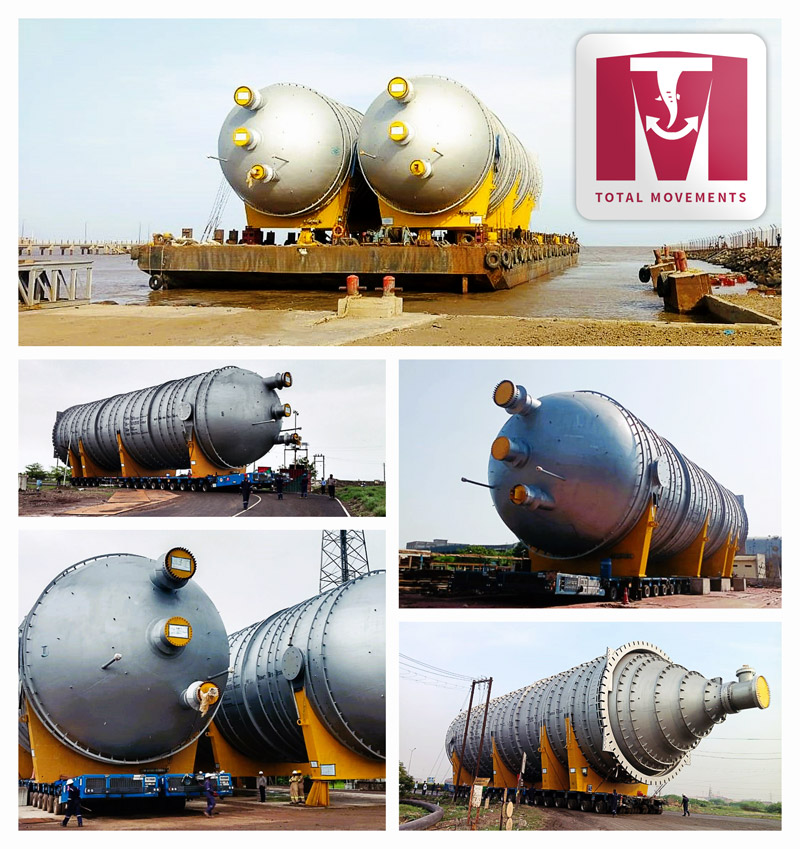 Total Movements Handled the End-to-end Logistics of 2 x 643 MT Coke Drums