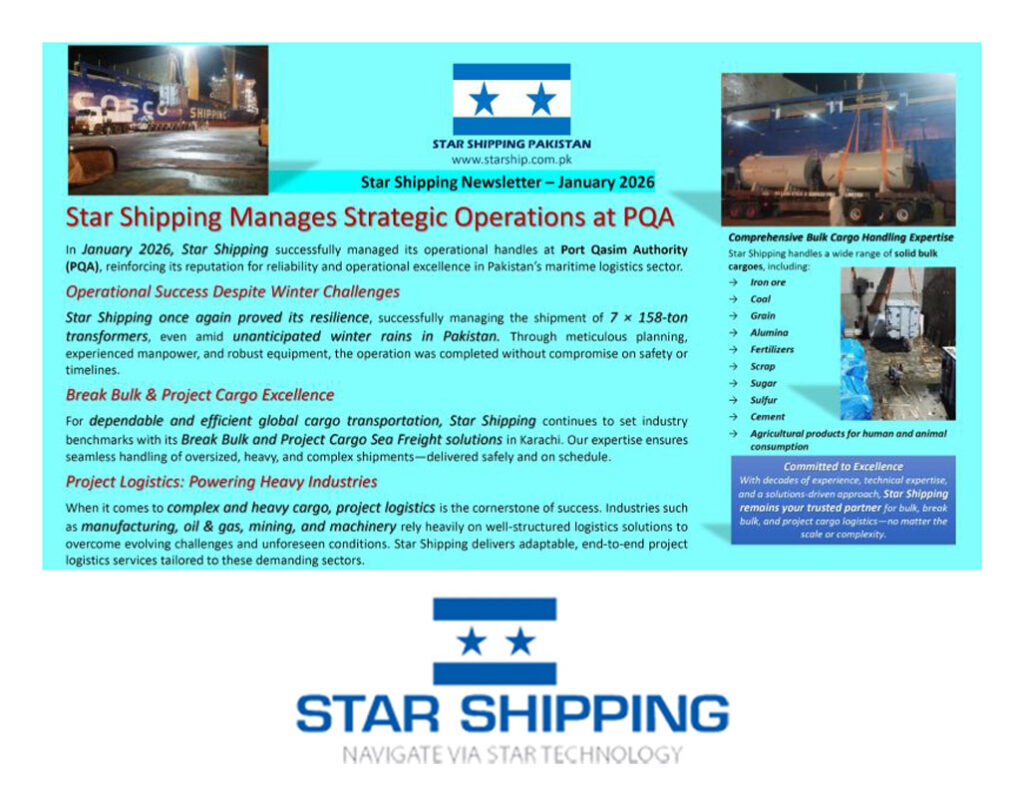 Star Shipping Pakistan is Diligently Coordinating a Project Amidst Rainy and Chilly Weather at Port Qasim