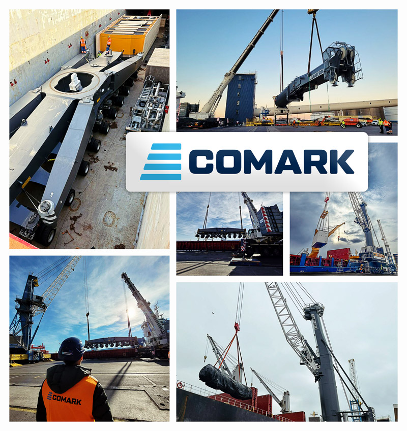 Comark Assisted Port of Koper with the Vessel Unloading and Assembly of an LHM 550 Crane