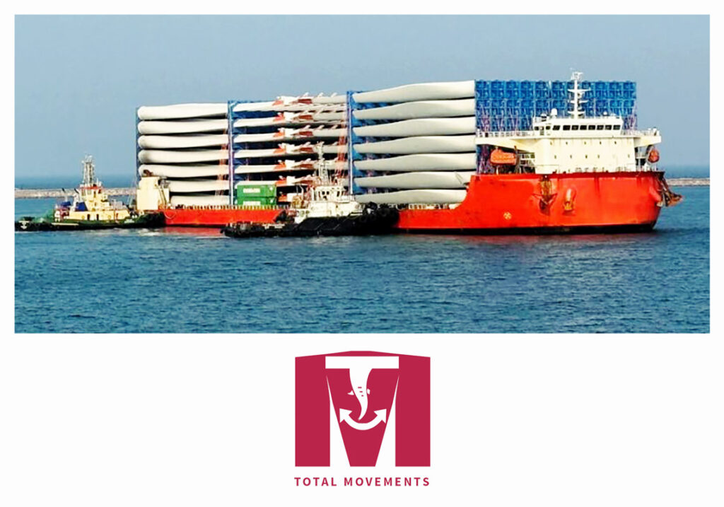 Total Movements Coordinated Delivery of 147 Wind Turbine Blades to India