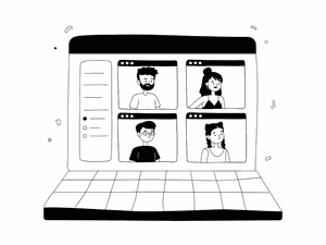 Online meeting animation