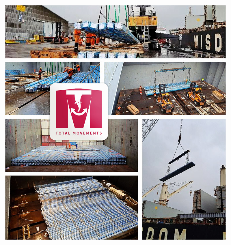 Total Movements Transports 5,500 FRT Conductor Rails From Europe to Indian Metro Projects