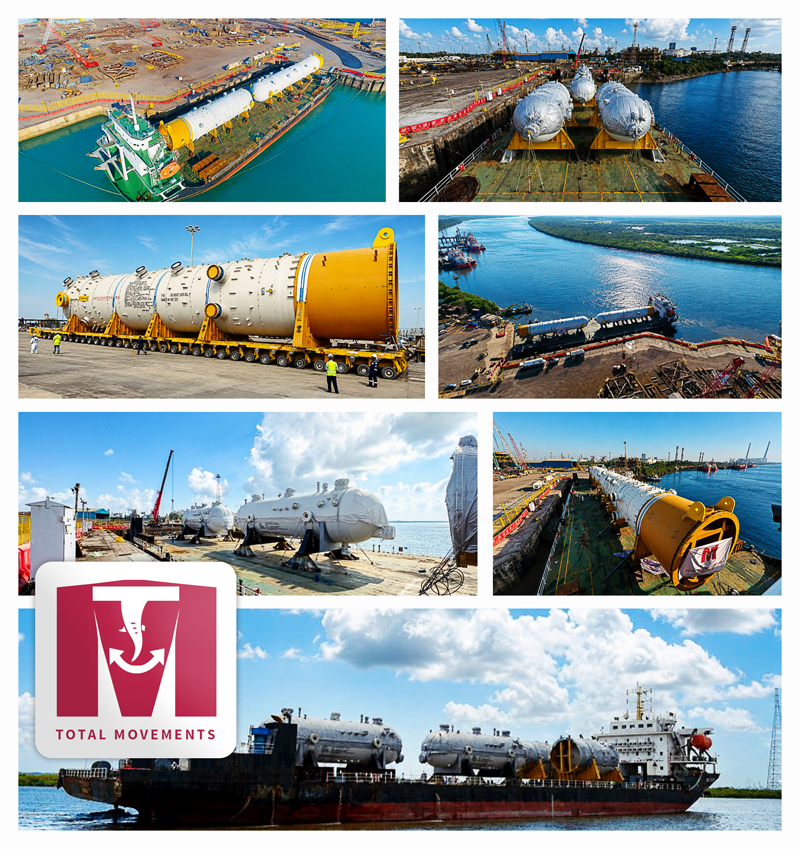Total Movements Ships Six Gas Processing Units India to Middle East
